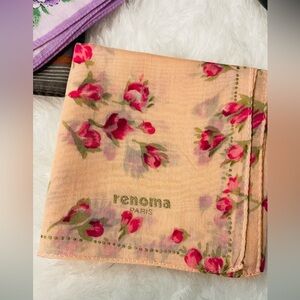 Peach Floral Scarf